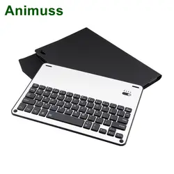 Animuss Разделение алюминиевая Беспроводная Клавиатура Чехол для iPad Pro 10,5 случае идеально подходят Slim Fit Флип кожаный чехол клавиатура