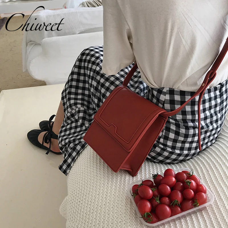 

Brand Brownish Red Simple Flap Shoulder Bag Luxury Leather Handbags Small Messenger Crossboday Bags Ladies Vintage Designer Bags