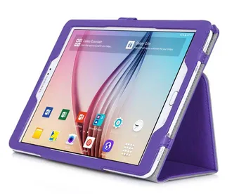 

High Quality Cowhide Leather Stand Cover Case Card Holder Hand Strap Protection For Samsung Galaxy Tab S2 9.7 T810 T815 Tablet
