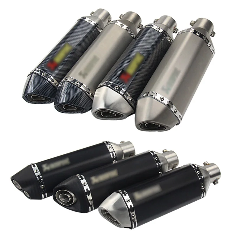 Universal 38 51mm Silencer Silp On Motorcycle 370mm DB Killer System