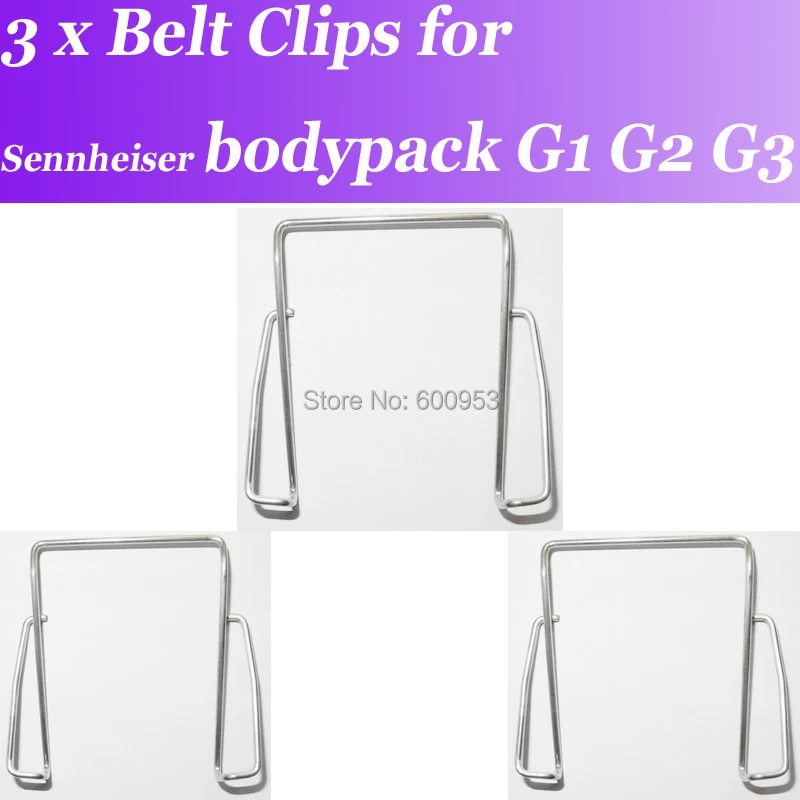 3 Pz Clip Cintura Di Ricambio Per Sennheiser Wireless Bodypack G1 G2 G3 Microfono Sistema