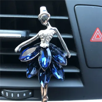 

Car Crystal Ballet Girl Shape Car Perfume Clip Air Freshener Car Air Outlet Perfume Ornaments