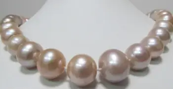 

Jewelry Pearl Necklace 11-13MM SOUTH SEA NATURAL PINK PURPLE PEARL NECKLACE 18" Factory Wholesale price Women Gif Free Shipping