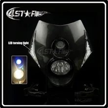 LED Headlight Case Headlamp Street Fighter Dual Lamp Belt Lamp For CR YZ XR WR SX DR KTM Enduro Racing Motorcycle Motocross