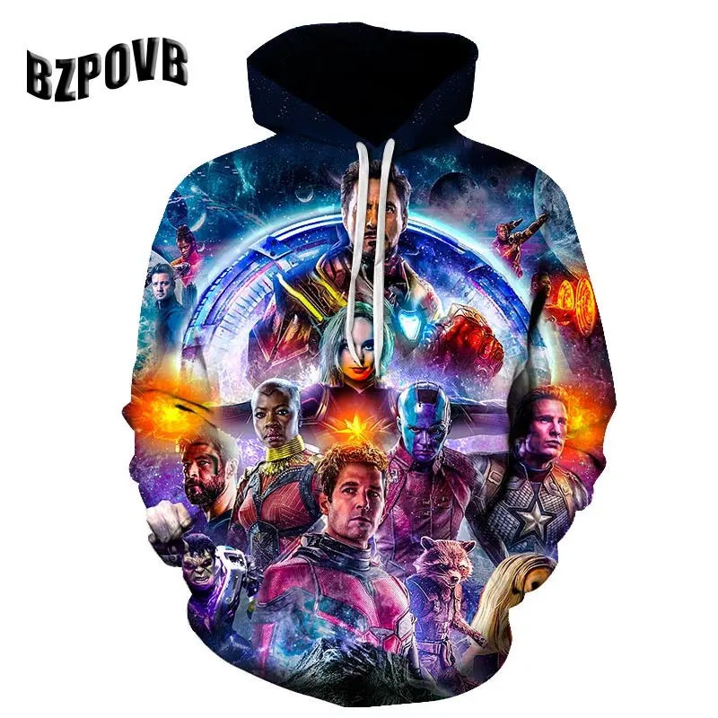

Manway Pullovers, Avengers Alliance 4 Film Final Battle, Open Shirts, Large Size Men's Hoodies, European and American Size