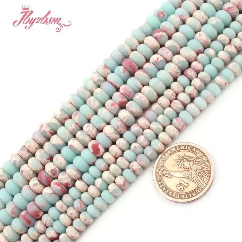 3x6/5x8 мм Rondelle Frost Matte Snakeskin ShouShan Jaspers каменные бусины для самостоятельного