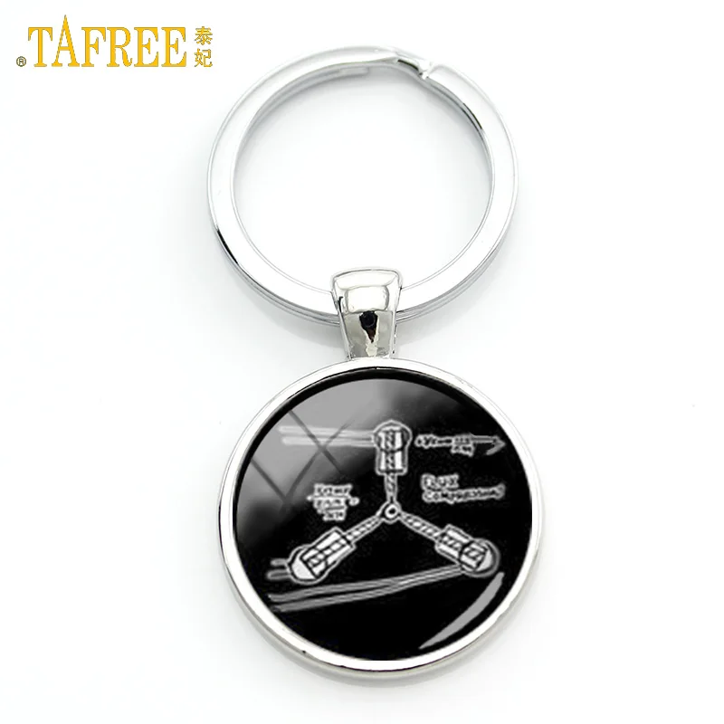 

2016 newest creative jewelry Flux Compression Back to the future key chain Flux capacitor Physicals keychain idea gifts KC391
