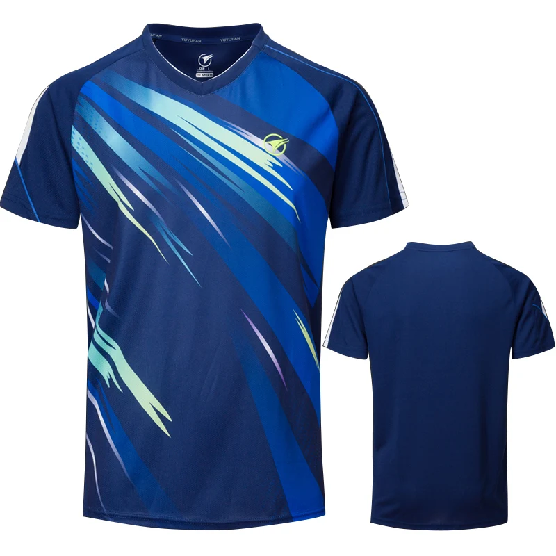 Новые быстросохнущие рубашки для бадминтона для мужчин/женщин, теннисные рубашки, Майки для настольного тенниса, футболки для настольного тенниса, спортивные футболки A117