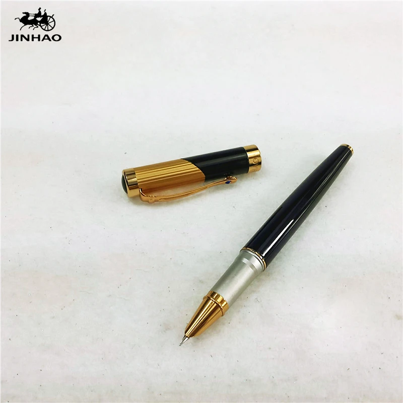 1 шт./лот Jinhao 9009 авторучка черные ручки Золотой зажим Материал Escolar школьные