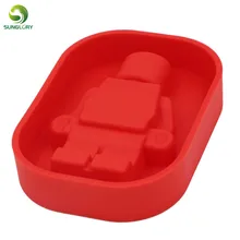 Силиконовые Робот Форма для льда инструменты для мороженого Цвет Красный емкости для мороженого лотки силиконовая форма для бара мороженое производитель торт молд, аксессуары для выпечки