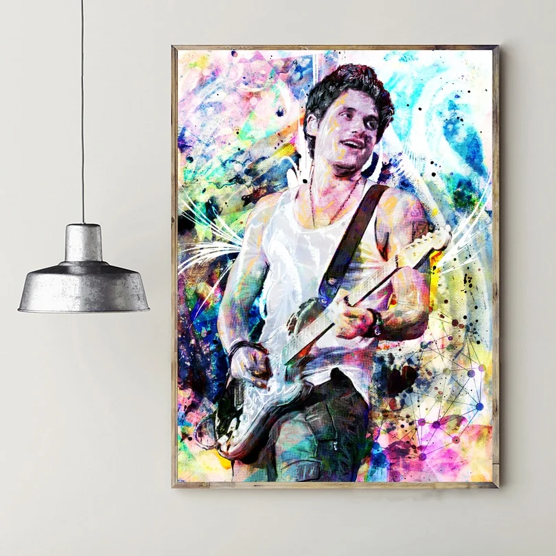 Холщовый постер с изображением музыкальной звезды Джона майера домашний декор