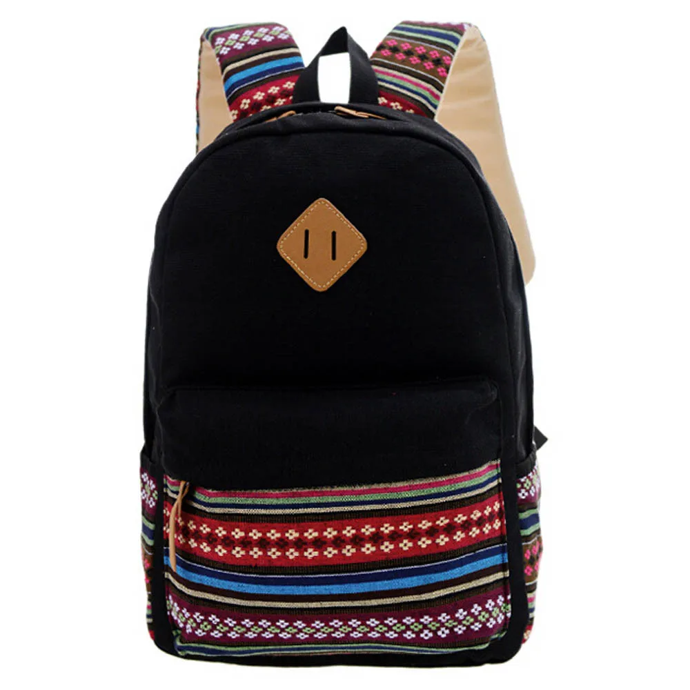 Aelicy Для женщин рюкзак! Рюкзак для девочек, школьная сумка, ранец для путешествий, холщовый рюкзак для мальчиков, сумки для женщин, mochila feminina - Цвет: Черный