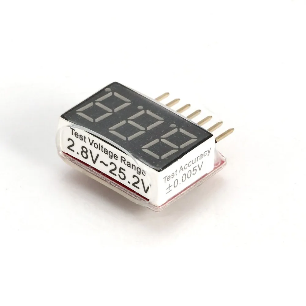 

1-6S Cell Lipo Lithium Battery Voltage Monitor Voltmeter Safe Power Meter Measure Test Tools with LED Display for RC Drone Car