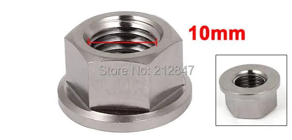 M10x1.25mm TC4 Titanium Ti  Flange Nut DIN 6923 for Bolt Screw Fastener Washer