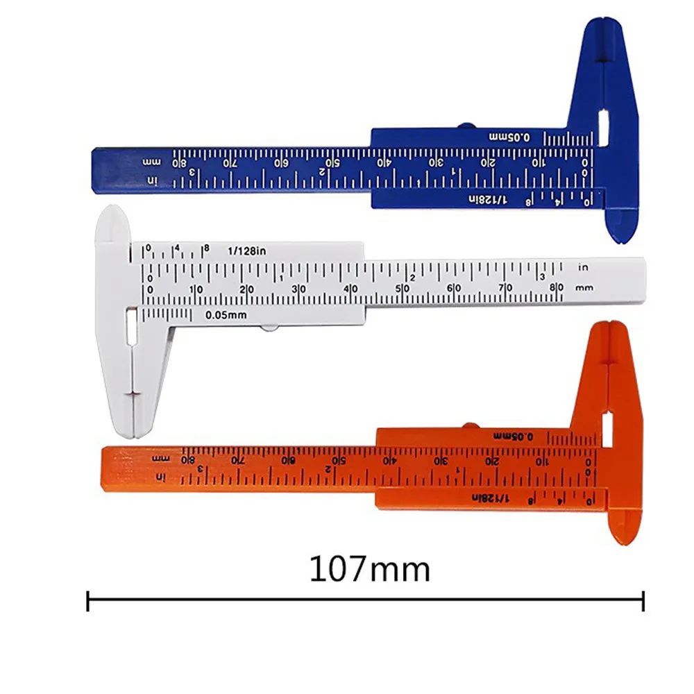 

1pc 80mm Sewing Accessory Mini Plastic Ruler Micrometer Sliding Vernier Caliper Gauge Measure Tool Calibre #K45