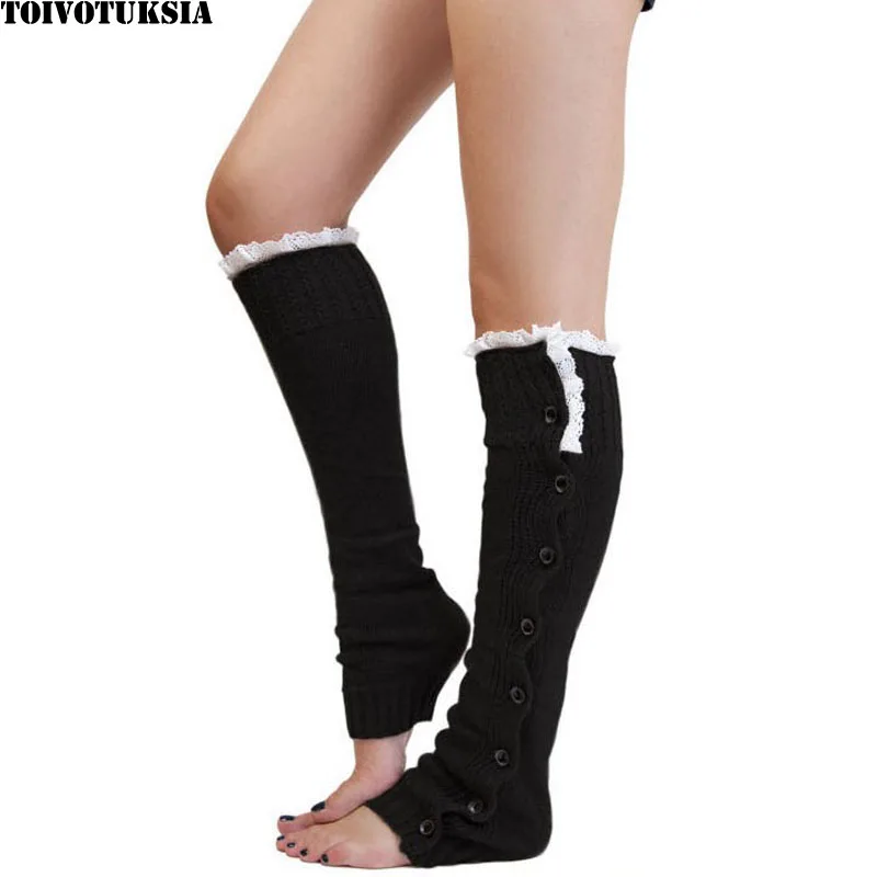 TOIVOTUKSIA Knit Polainas de inverno Boot Toppers Crochet Polaina Knitted Leg Warmers for Women photo