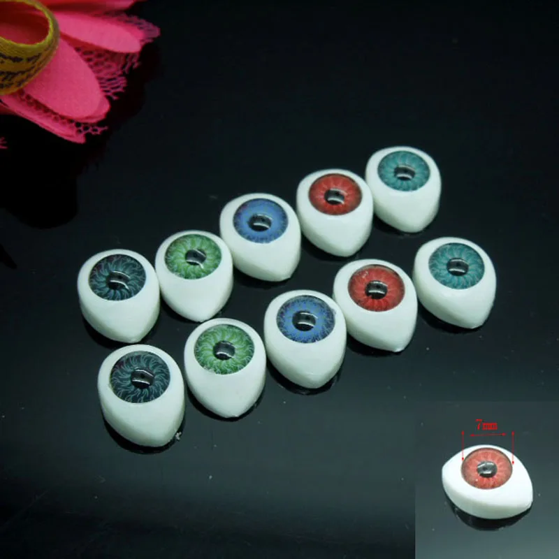 50Pcs(25pairs) Half Plastic Doll Eyes Mix color BJD EYES, Oval Doll Dollfie Eyes Eyeballs
