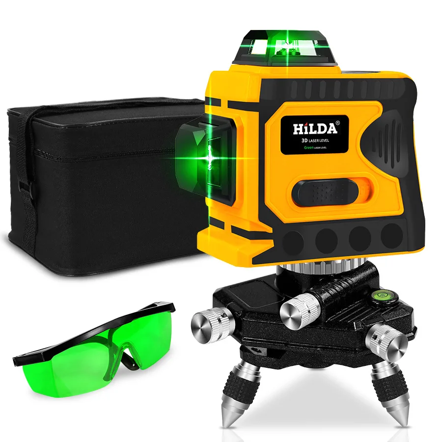 

12 Lines Laser Level High Quality 3D Self-Leveling 360 Horizontal and Vertical Cross Super Powerful Green Laser Beam Line LS068