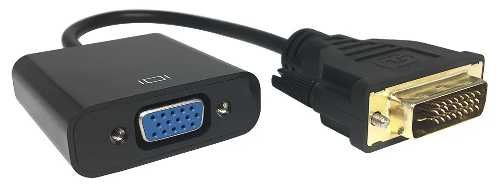 DVI D в VGA конвертер HD 1080P DVI Мужской 24+ 1 Pin в VGA Женский видео кабели для HDTV PS3 PS4 PC дисплей DVI в VGA адаптер