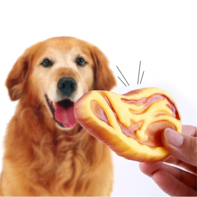 1 Pcs Pet Dog Chew Toys Rubber Pet Toy Simulation Steak Reflected Sound Toys Pet Dog Bite Toys Dog Toothbrush Pet Products 2