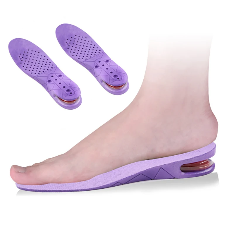 USHINE 3cm Cushion Heightening Height Adjustable Cut Heel Shoe Insole Taller Women Men Height Increase Insole Foot Pads Sport