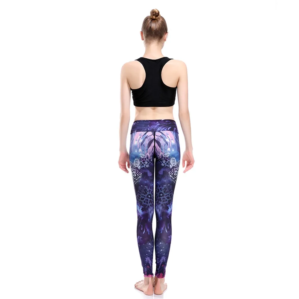 Женские штаны для йоги с цветочным принтом размеры от S до 3xl|pants plus|women running pantsrunning