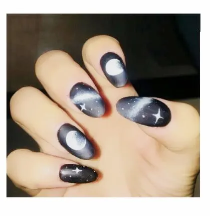 1 лист, лунный свет, стикеры 3D на ногти Nail Art, Луна, затмение, наклейки для ногтей, звездная ночь, наклейки для ногтей, мраморные украшения для ногтей