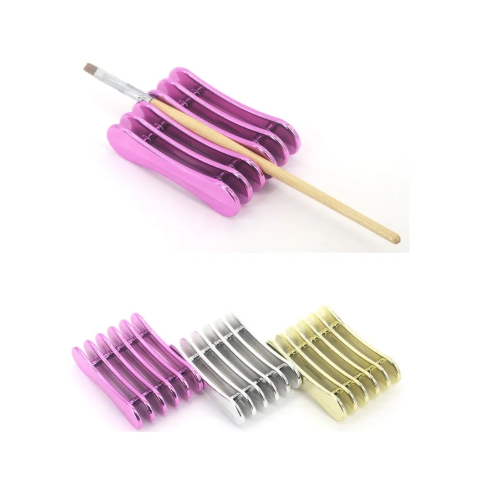 5Grid Nail Art Pen Holder Nails Salon Brush Rack Accessory Carving UV
