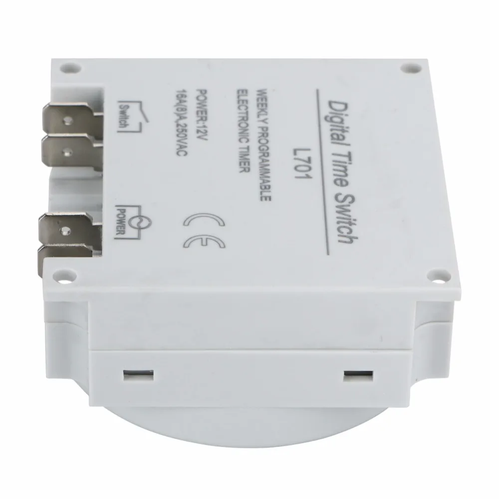 Высокое качество AC12V/ac110v/ac220v микрокомпьютер ЖК-дисплей цифровой программируемый электронные реле времени таймера белый