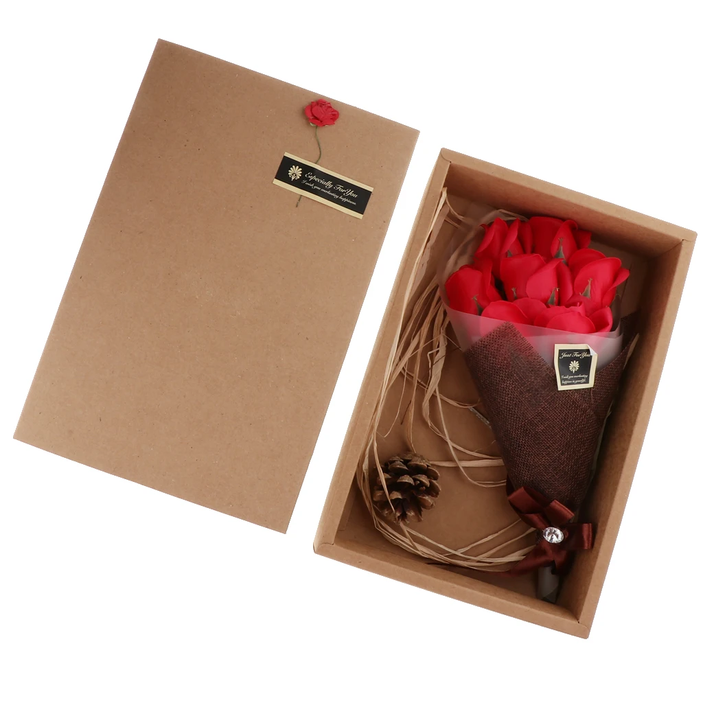 7pcs Soap Rose Flowers Box Birthday Creative Wedding Valentine Gift
