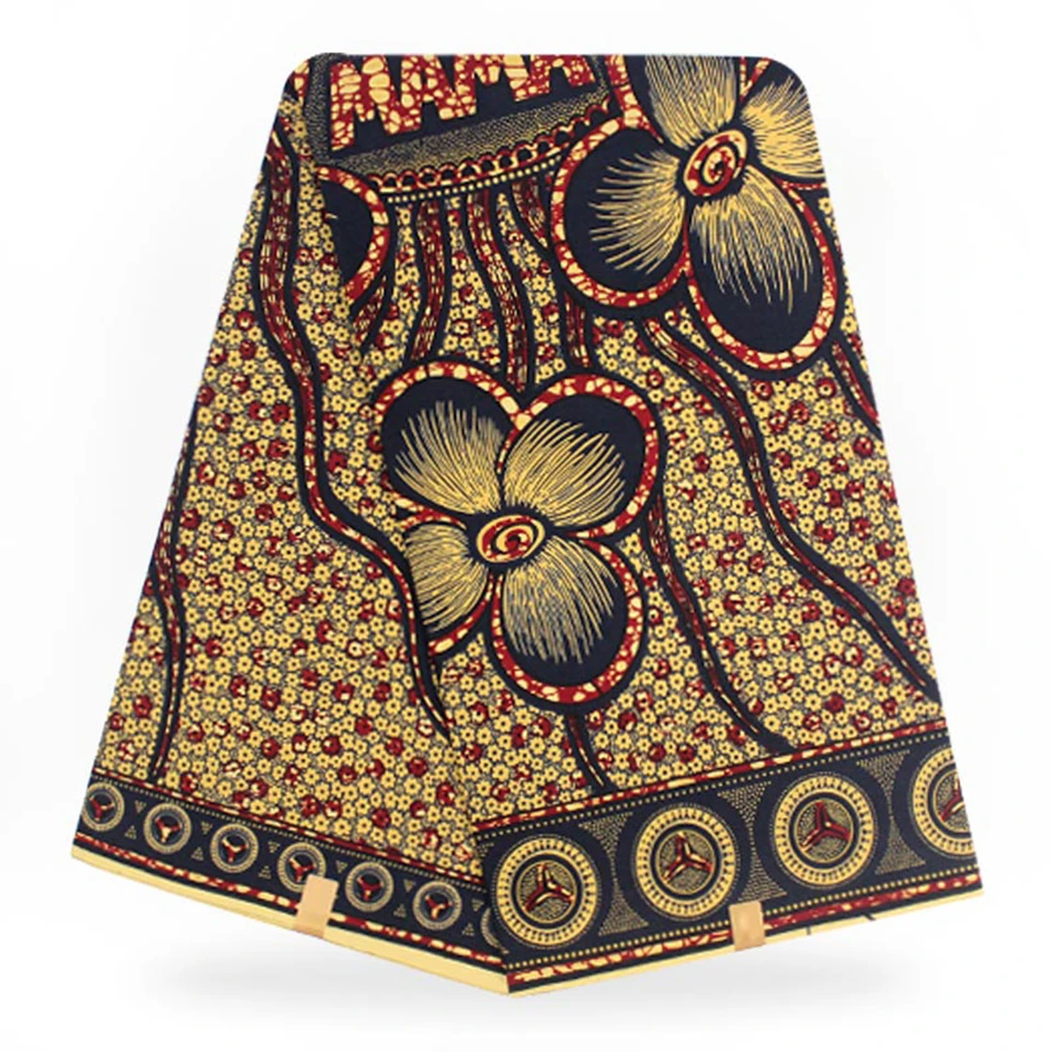 Buy High Quality African Wax Cotton Fabric,Yellow