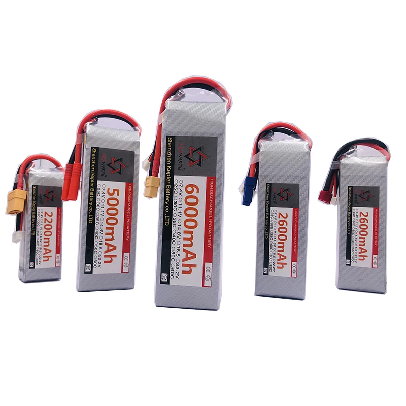 2s 7 4 в RC Lipo Аккумулятор 6000 2200 2600 3300 5000 мАч литий ионный полимерный аккумулятор для