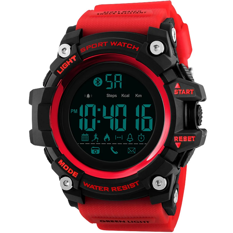 

Men's Smart Watch Pedometer Calorie Fashion Outdoor Fitness Sports Watches 50M Waterproof Bluetooth LED Digital Wrist Watch Male