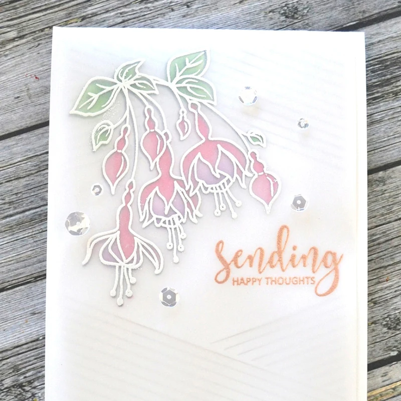 

FUCHSIA Metal Cutting Dies and stamps DIY Scrapbooking Card Stencil Paper Craft Handmade Album Handbook Home Decor