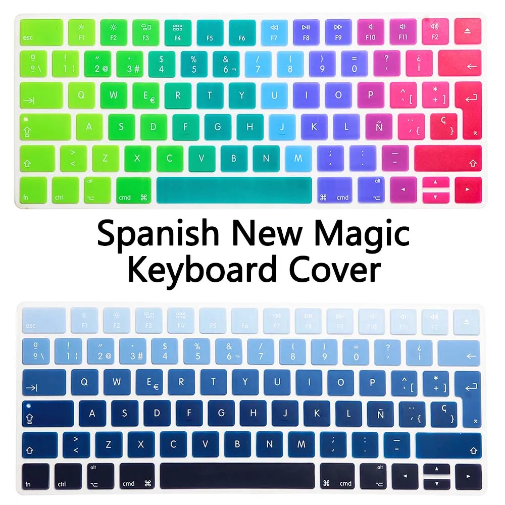 Силиконовый чехол-накладка для клавиатуры Apple новая Magic Keyboard 2 Испанская версия