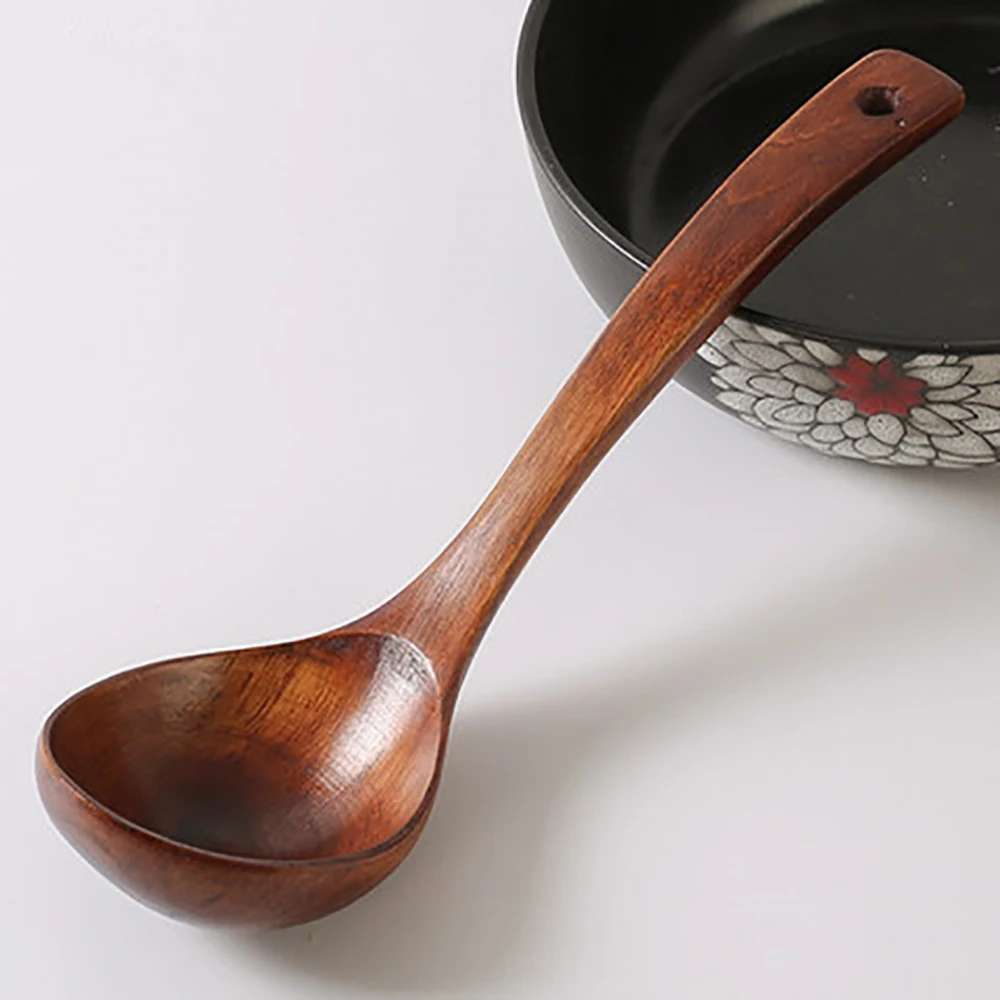 New Large Wooden Soup Spoon Long Handle Natural Soup Spoons Healthy Eco new-large-wooden-soup-spoon-long-handle-natural-soup-spoons-healthy-eco