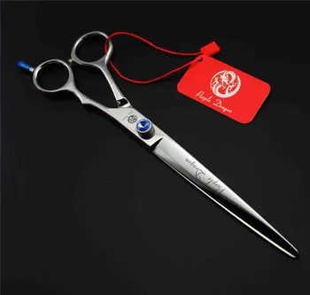 

8.0 inch Professional Pet Grooming Scissors High Quality Dog Straight Scissors Purple Dragon Pet Cat Haircutting Shears Tijeras