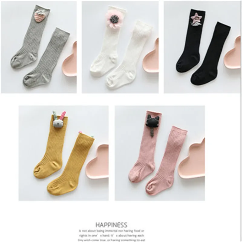 Winter Spring Cotton Baby Socks Cartoon rabbit Baby Girl Socks Newborn Knee High Long Leg Warmers Girls Socks  (1)