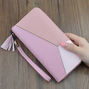 

Purse Card Holder Zipper Leather Wallet Women Long Coin Purse Young Fashion Purse