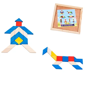 

Hot Sale Preschools Enlightenment Puzzle Toys Children Geometric Shape Wooden Puzzle Jigsaw Baby Educational Toys For Kids Gifts