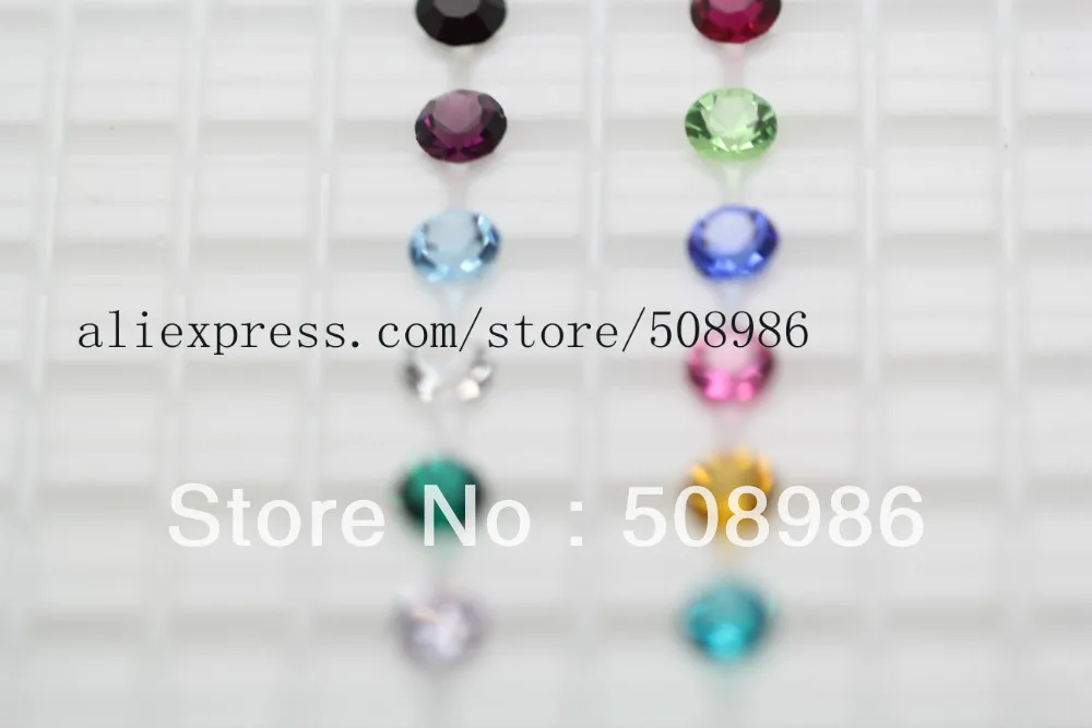 

Floating charms 5.2mm bling sparking round birthstone 12 colors 240pcs/lot glass living locket not included,made in europe