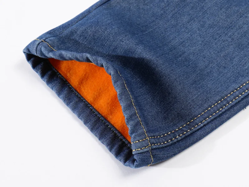 2019 новые рваные джинсы осенние и зимние флисовые Прямые повседневные синие мужские джинсовые брюки/качество мужские джинсы Homme джинсы