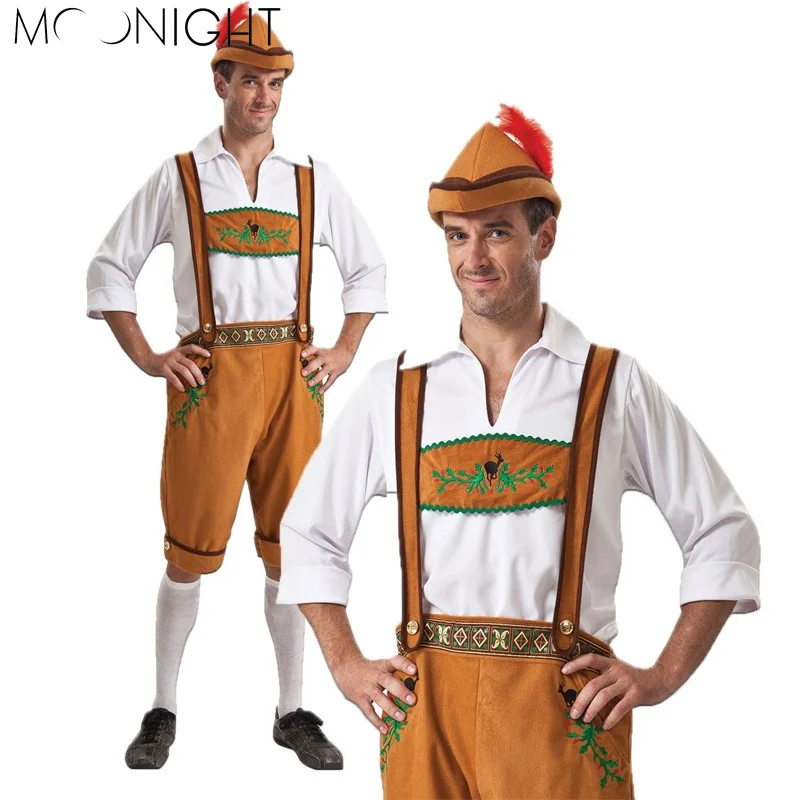 MOONIGHT Man Oktoberfest Costumes Octoberfest Bavarian Beer Party Clothes Adult Men Hot(China)