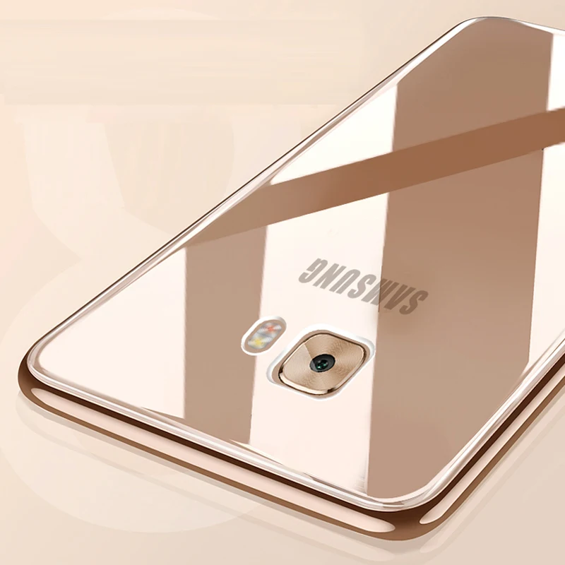 

KaiNuEn luxury TPU Soft Transparent phone back etui,coque,cover,case for samsung galaxy C5 C7 C9 Pro C 5 7 9 silicon silicone