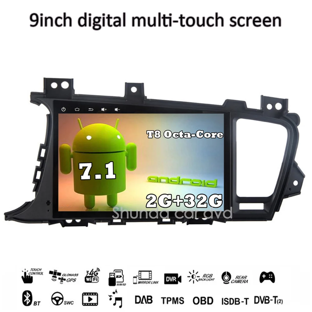SHUNDA HD Android 7 1 T8 2G 32G автомобильный DVD для KIA K5 Optima gps навигация Радио RDS Bluetooth