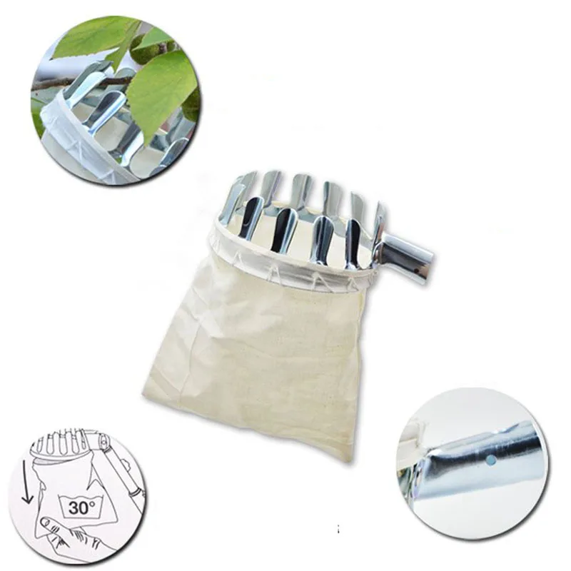 

High quality stainless steel orchard high branch harvesting tool can extend the handle for orchard picking fruit picker