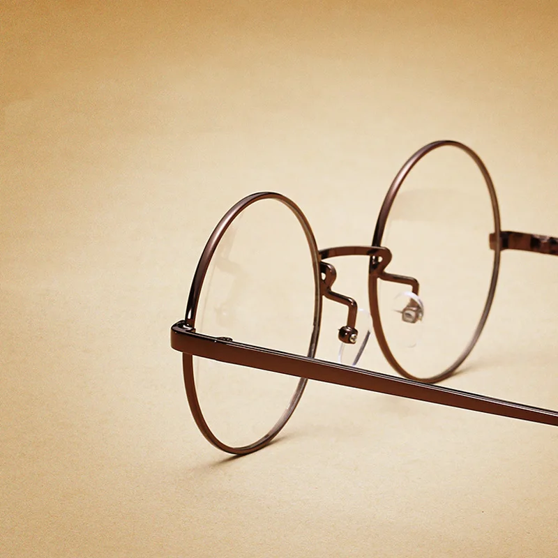 Iboode унисекс Ретро дизайнерские металлические очки с нулевой диоптрией высококлассные круглые очки оправа оптическая простая близорукость оправа зеркальные очки
