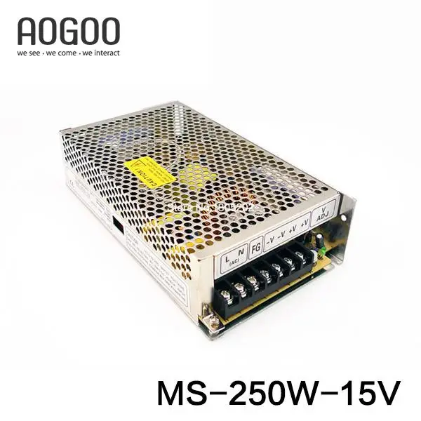 

Mini-size 250W 15V 16.7A Switch Mode Switching Power Supply MS-250-15