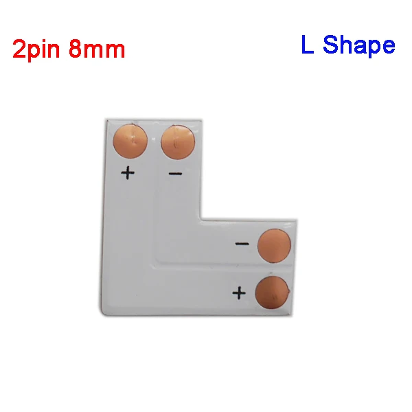 5 шт. 2Pin 3Pin 4Pin 5pin светодиодный разъем 8 мм 10 мм 12 мм L/T/X форма FPC Сварка адаптер используется для 3528 2812 5050 RGB светильник полосы - Цвет: 2pin L 8mm