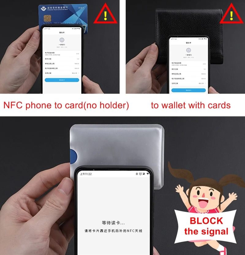 5 шт. Анти Rfid держатель для карт NFC Блокировка ридер замок ID банковский чехол для карт Защита металлический кредитный держатель для карт F052